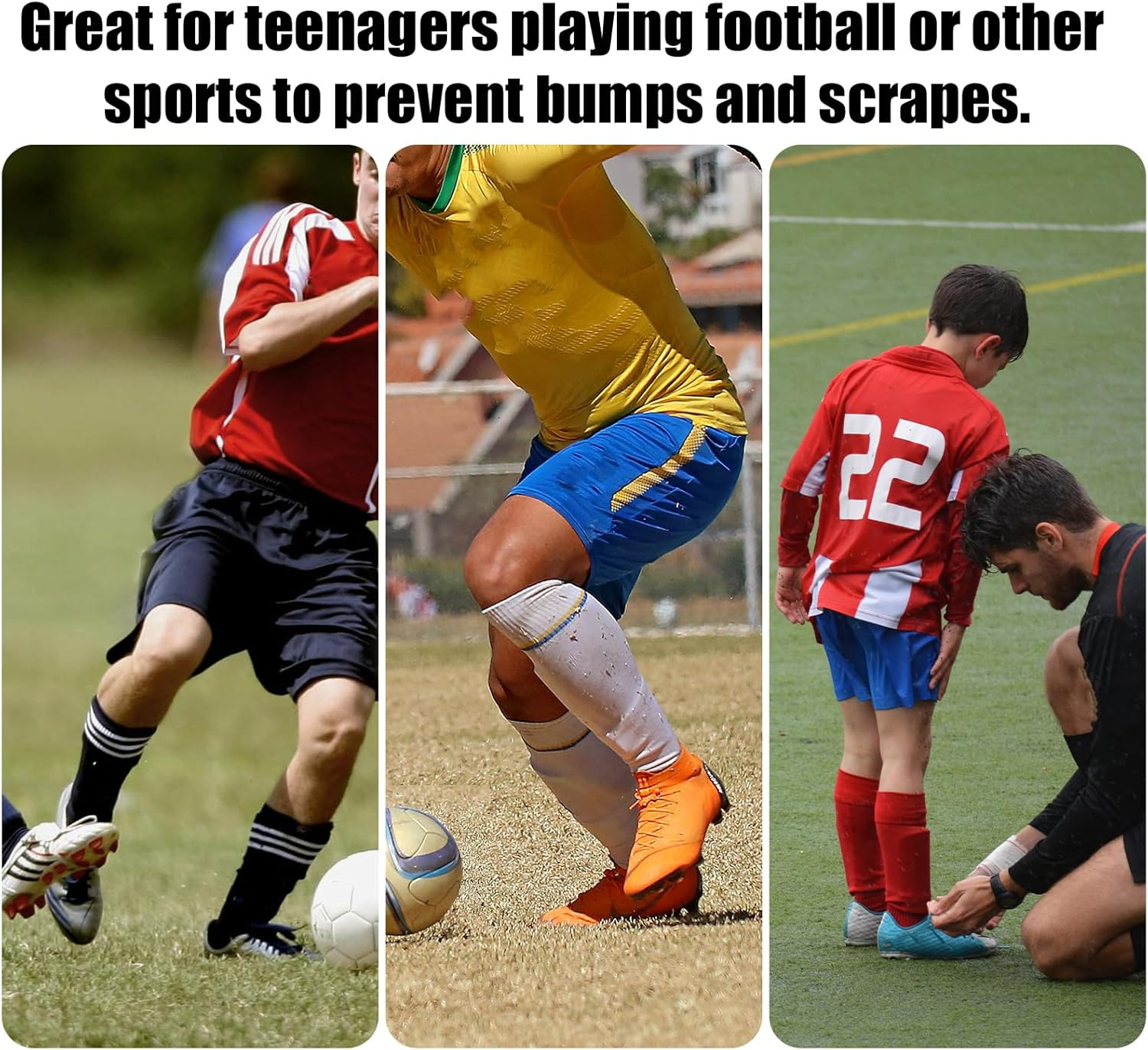 2Pcs Extra Mini Soccer Shin Guards, 3.94X2.36 Inch Miniature Football Shin Pads Small Shin Guards Youth & Adults Tiny Protective Equipment for Kids Boys Girls Women Men (Yellow) image number 3