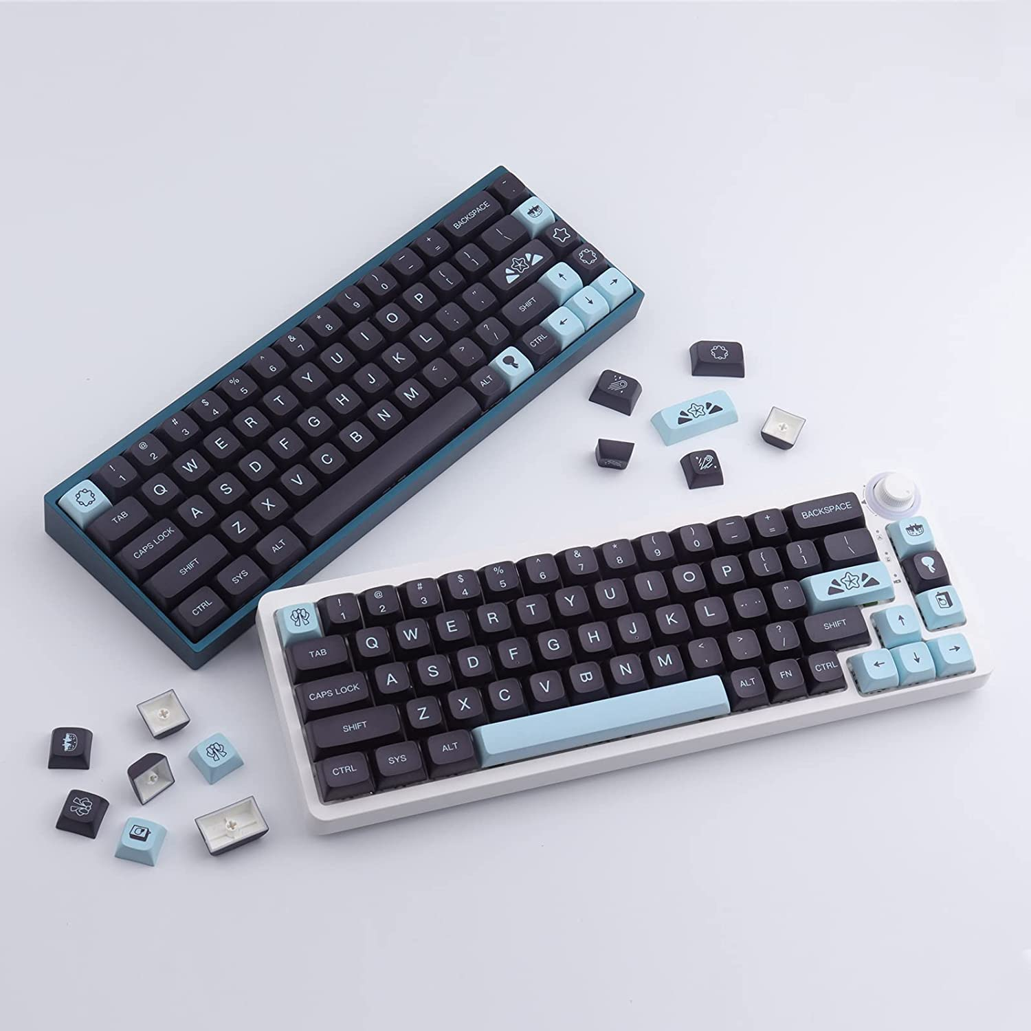 JOMKIZ 132 Keys PBT Keycaps Set - Comet XDA Profile Dye Sublimation Customized ANSI Layout Compatible with Cherry MX Switches Mechanical Keyboards image number 2