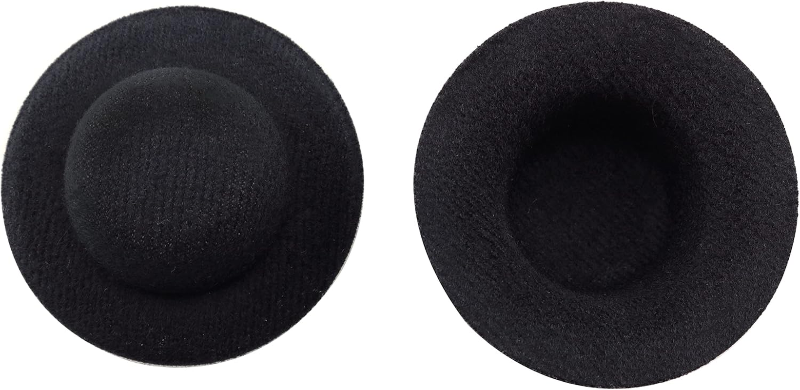 Handmade Small Wide Brim Doll Fedoras: 10Pcs Felt Panama Hats with Flat Tops