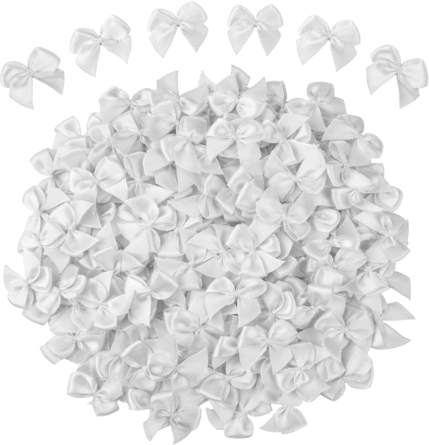 150Pcs Mini Bows Red and Green for Christmas Tree Decoration, Wrapping Crafts, and Home Decoration image number 5