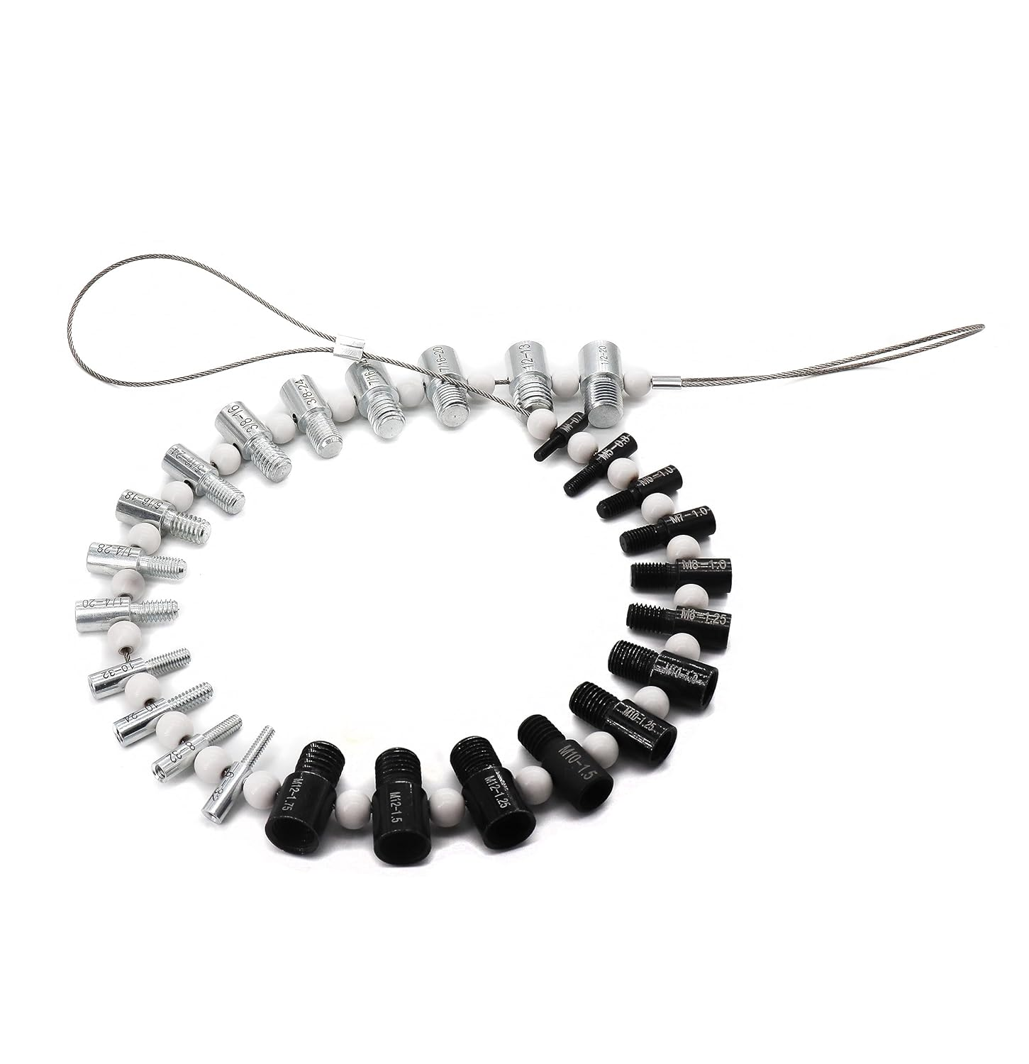 Cseao Nuts Bolts Thread Checker, SAE Metric Bolts Nuts Thread Checker, 26 Male & Female Gauges, 14 Imperial, 12 Metric image number 2