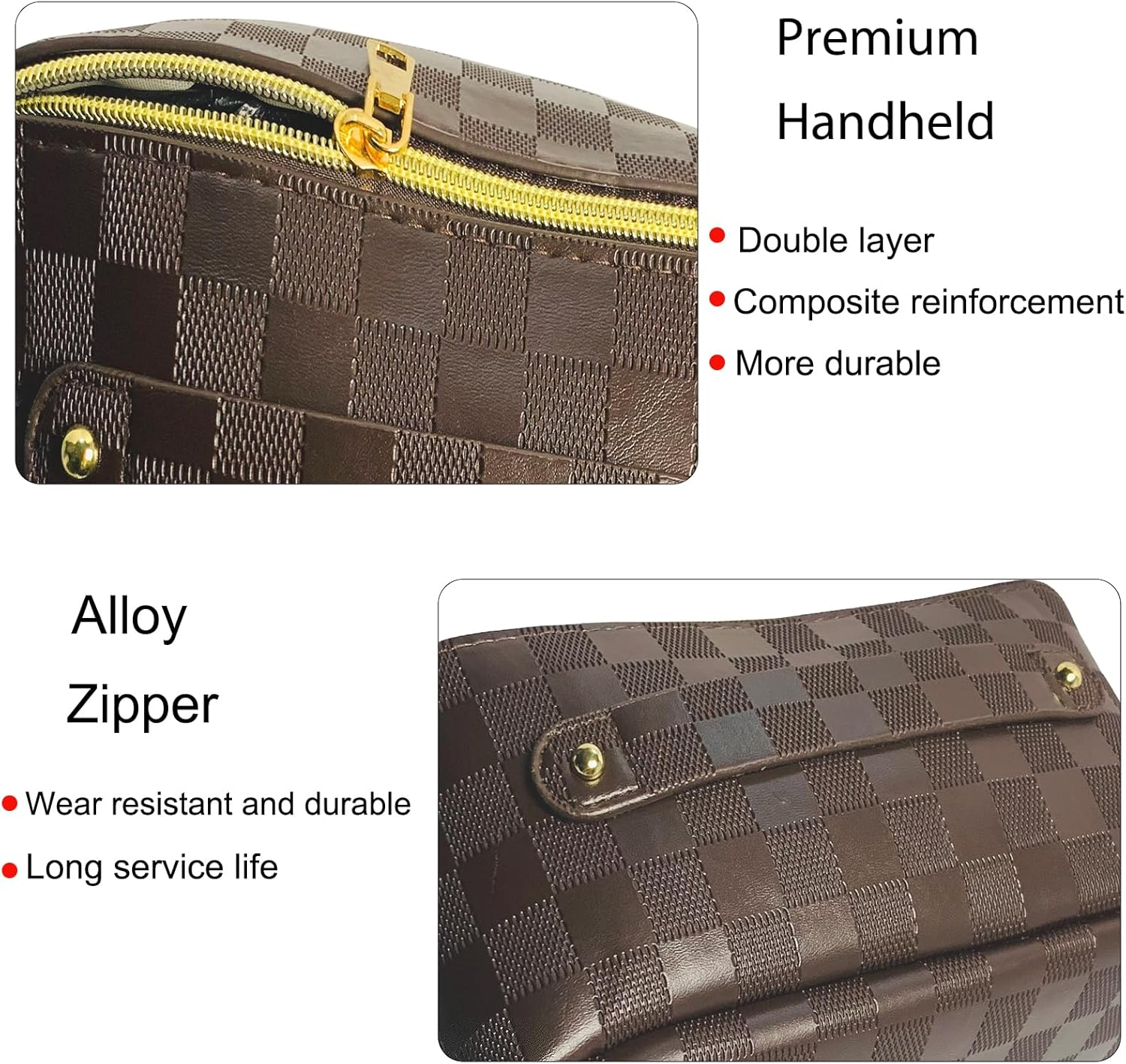 Travel Makeup Bag for Women, ZACHMEST Large Capacity Pouch Open Flat Cosmetic Bag with Compartments, Water-Resistant PU Leather Portable Toiletry Bag with Divider and Handle image number 1