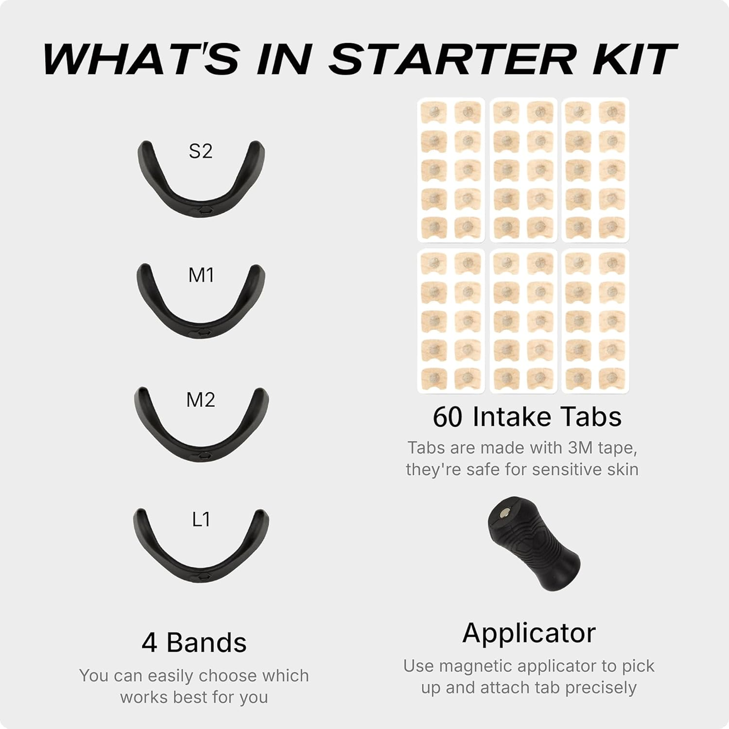 Nasal Strip, IGGDOQI 60 Pcs Anti-Snoring Sleep Nose Strips, Intake Breathing Nose Magnets, Boost Oxygen Intake, Reduce Snoring, Improve Sleep Quality, for Men & Women (Black) image number 5