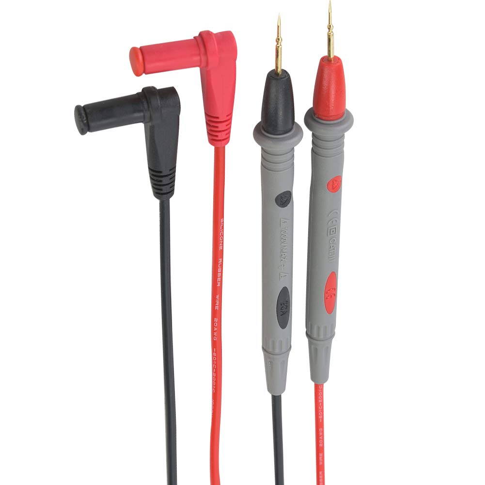 EVTSCAN Universal Multimeter Test Leads with Gold-Plated Probe Tips Kit, CAT III 1000V 20A, for Digital Multimeter Measurements, Electrical Testing image number 2