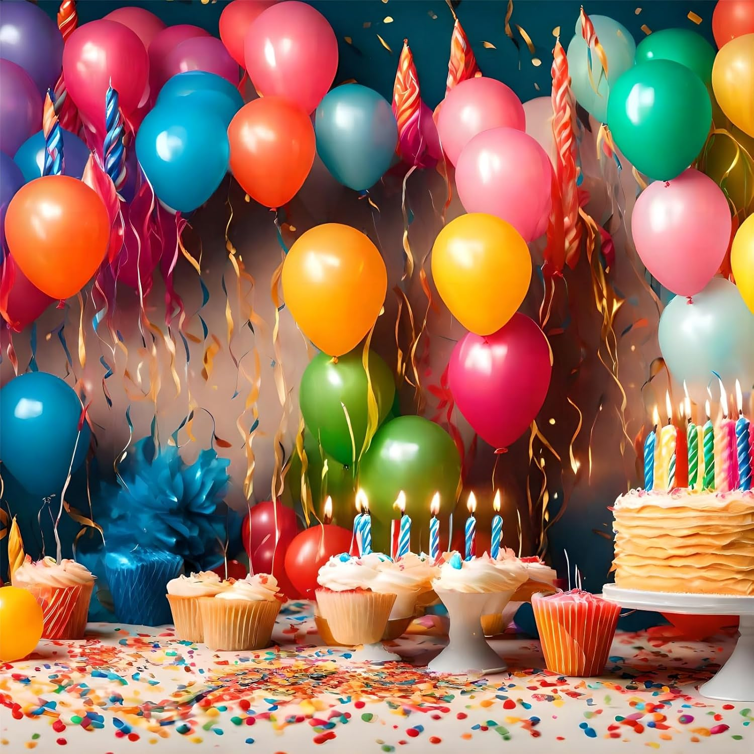 100Pcs Multi Color Balloons, 12 Inch Colored Latex Party Balloons Helium Quality for Gender Reveal, Birthday Party, Baby Shower,Wedding,Christmas Party Decoration (With 2 Ribbons) image number 1