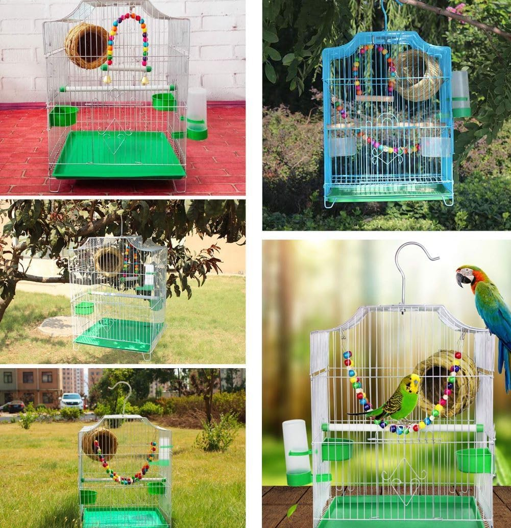 2PCS Bird Water Feeder,Automatic Bird Water Bottle,Container Food Dispenser Hanging in Birds Cage for Parrots Budgie, Cockatiel, Lovebirds (90Ml) image number 2