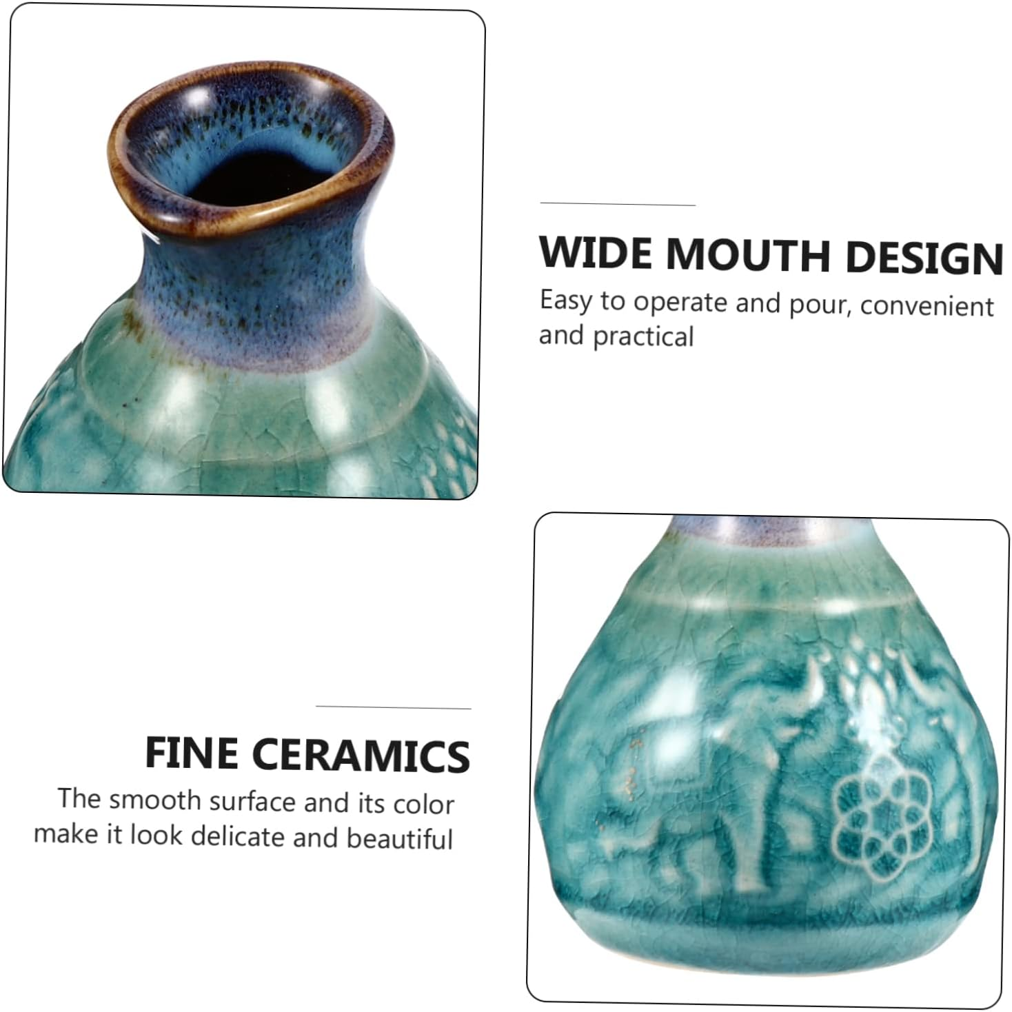 Ceramic Essential Oil Bottle Compact Perfume Dispenser for Aromatherapy Home