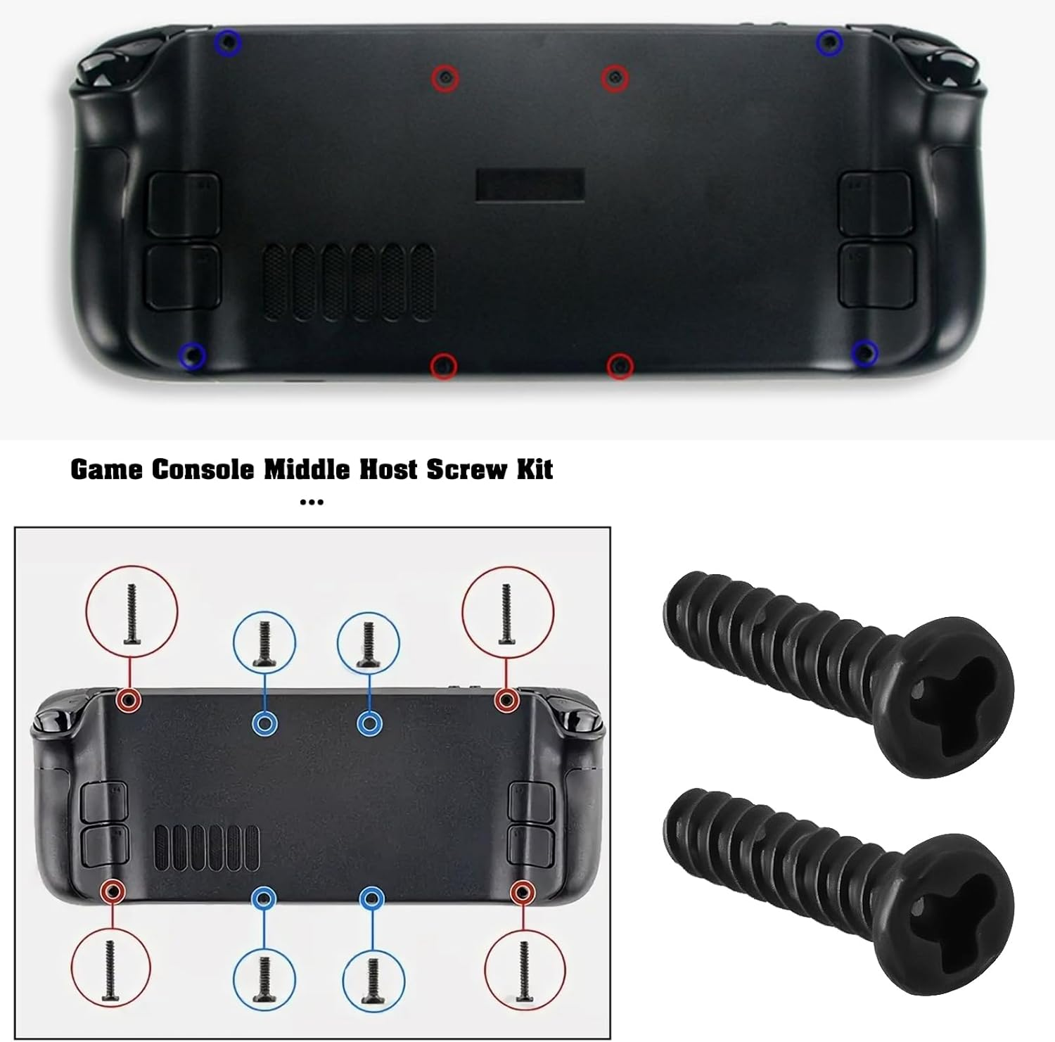 SING F LTD 80PCS Game Console Middle Host Screw Kit Compatible with Nintendo Switch Console Gaming System Central Screw Kit Game Console Main Body Screw Set image number 6