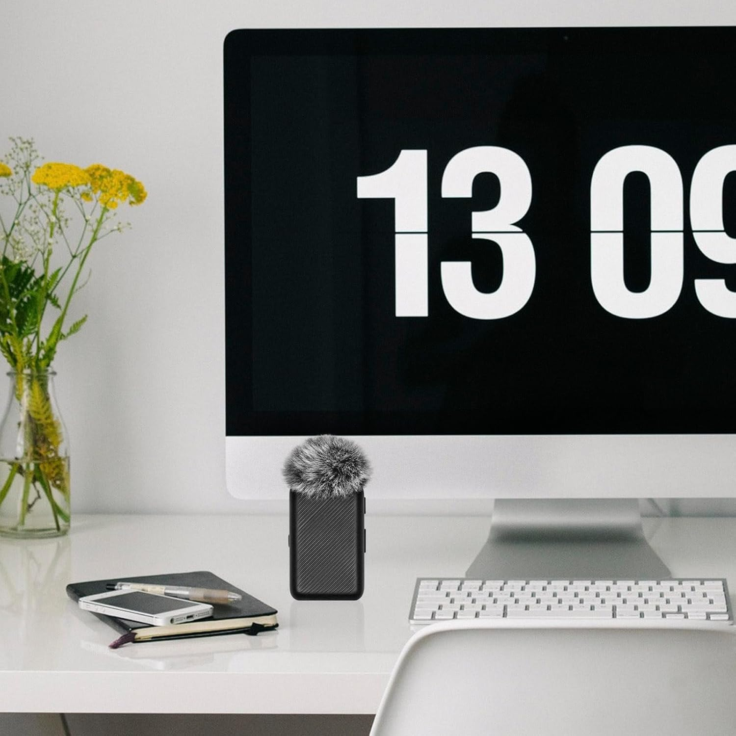 Geekria for Creators Furry Windscreen Compatible with DJI Mic, Mic Deadcat Wind Cover Muff, Fluff Cover Windshield, Wind Noise Reduction (Grey / 2 Pack) image number 3