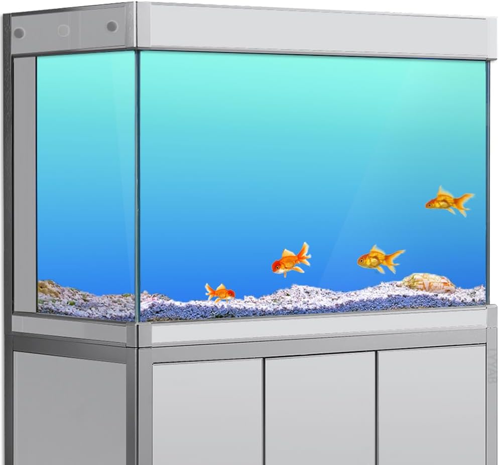 Cartoon Underwater BOB Aquarium Background Sticker for 10 Gallon Tanks, Fish Tank Backdrop Decorations HD Printing Simple Wallpaper PVC Poster (12" H X 20" W) image number 4
