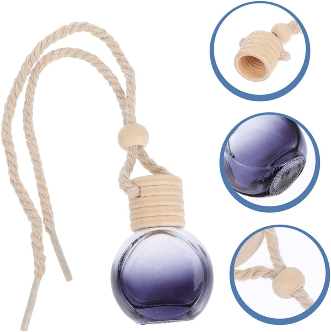8Pcs Hanging Aroma Bottle Car Diffuser Reusable Essential Oil Perfume Container Compact Car Fresheners Decor image number 4