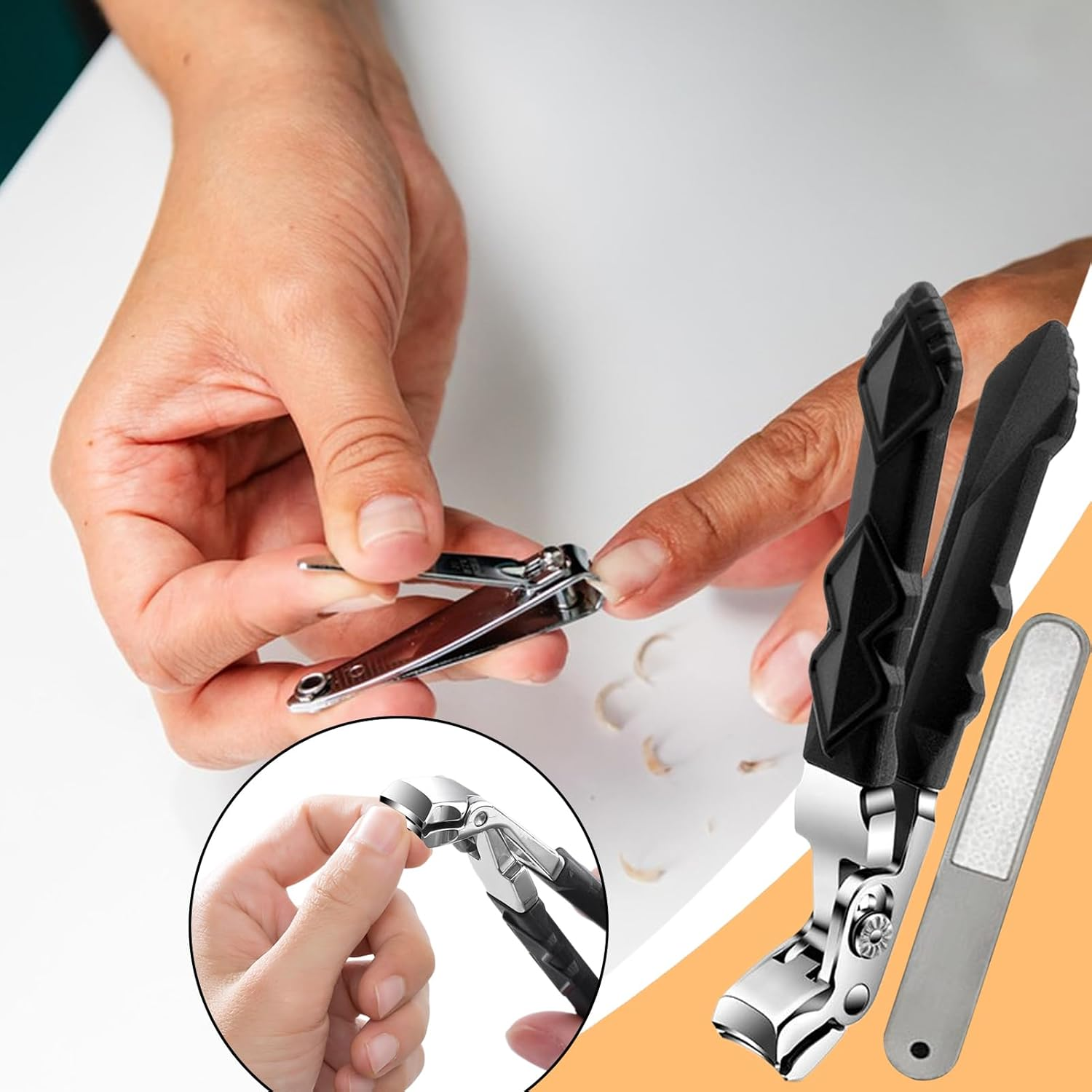 Toe Nail Clippers, Nail Cutting Clippers, Angled Stainless Steel Trimmer Scissors for Travel Precision Cutting Men Adult Women Kids Home Seniors image number 1