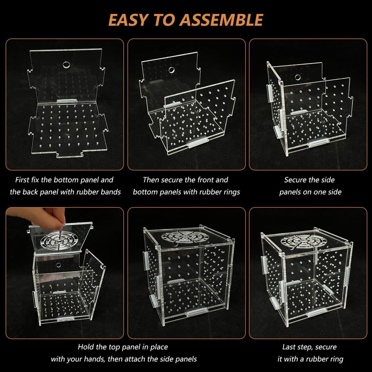 Acrylic Fish Breeding Box, 1Pc Transparent Acrylic Aquarium Isolation Box with Suction Cup,Acrylic Fish Isolation Breeding Box image number 4