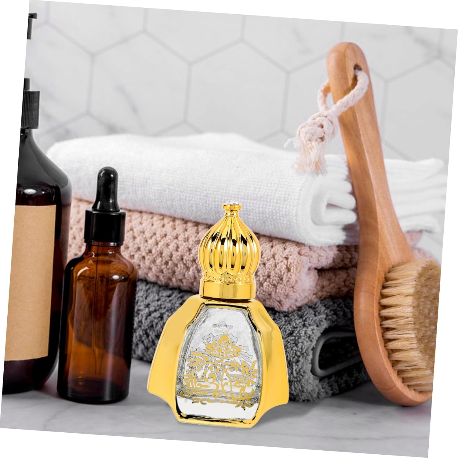 Luxshiny 2Pcs Perfume Glass Bottles Roll Essential Oil Bottles Refillable Perfume Portable Leakproof image number 2