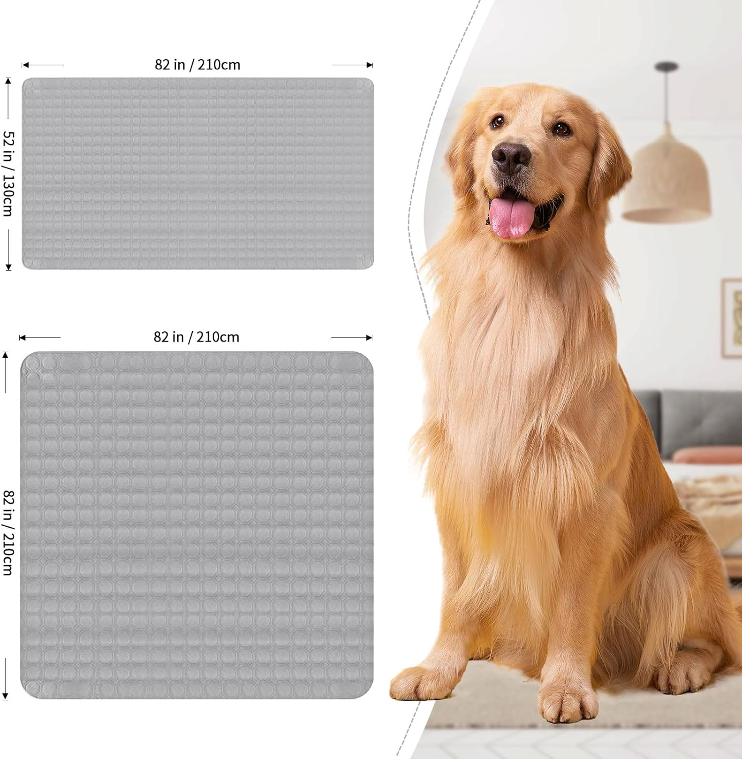 Waterproof Dog Bed Cover Pet Blanket for Pet Anti-Slip Blanket Large Dog Blanket Furniture Bed (Beige, 210Cm*210Cm)