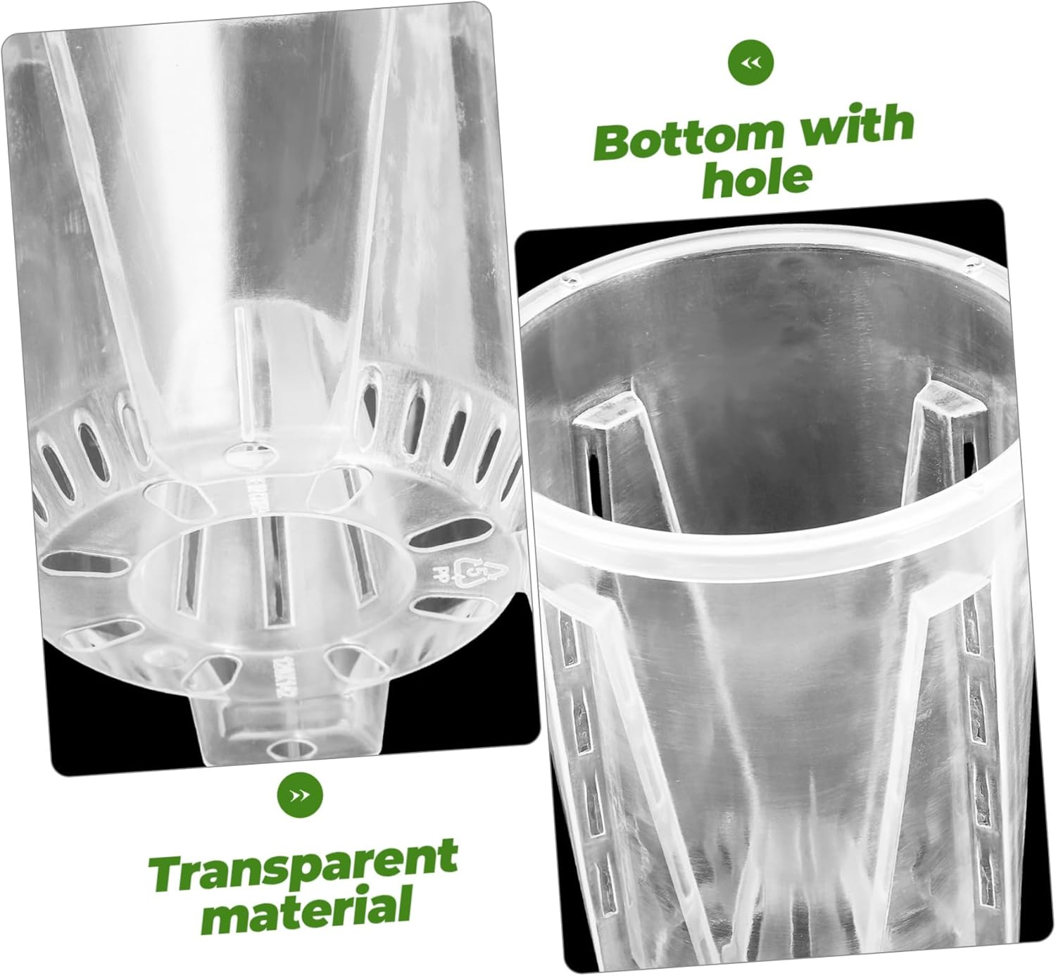 6Pcs Breathable Orchid Pots Plant Nursery Containers Saucers for Gardening 10-Inch Diameter for Seedlings and Root Control image number 4