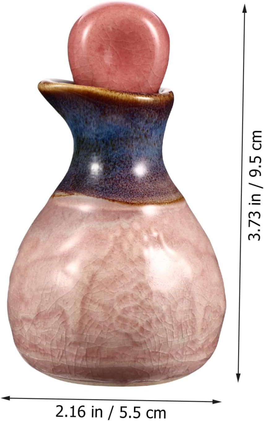 Small Essential Oil Perfume Bottle Dripping Stopper Decor Ceramic Travel Aromatherapy Bottle image number 3
