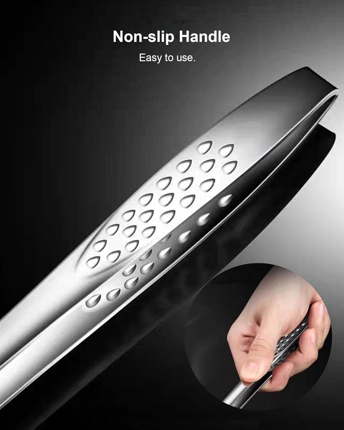 2 Pcs 11 Inches Korean BBQ Tongs Stainless Steel Grill Tongs Cooking Tweezers Japanese Barbecue Tong for Kitchen Cooking Salads Pasta Buffet Food Serving image number 3