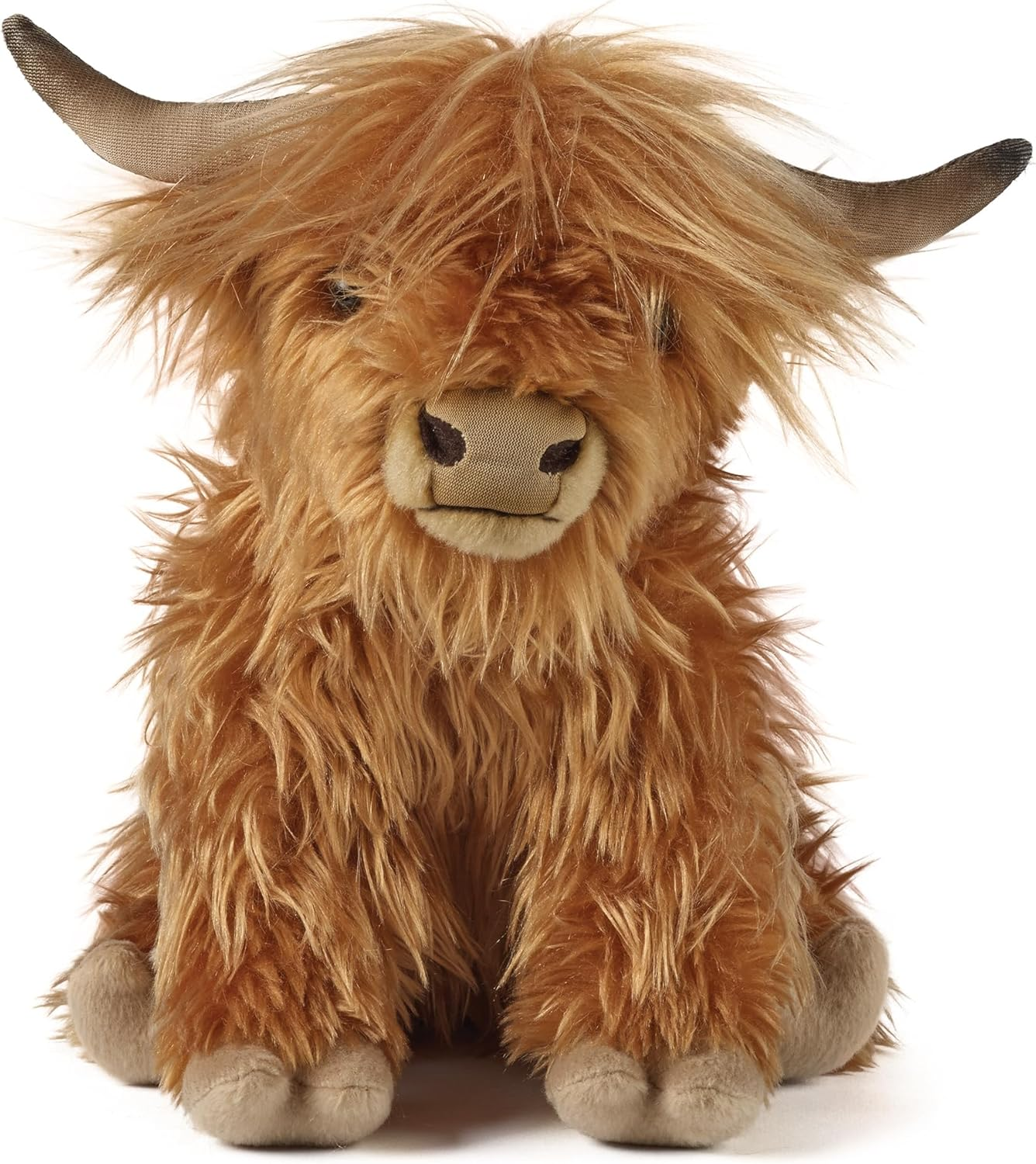 Living Nature Highland Cow Plush Toy with Sound, 30Cm, Realistic Farm Animal with Educational Fact Tags, Eco-Friendly and Cuddly, Ideal for Kids, Animal Lovers, and Home D&eacute;cor image number 2