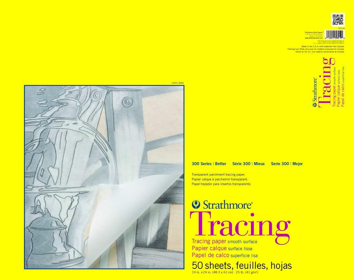 Strathmore 300 Series Tracing Paper Pad, Tape Bound, 11X14 Inches, 50 Sheets (25Lb/41G) - Artist Paper for Adults and Students, White image number 3