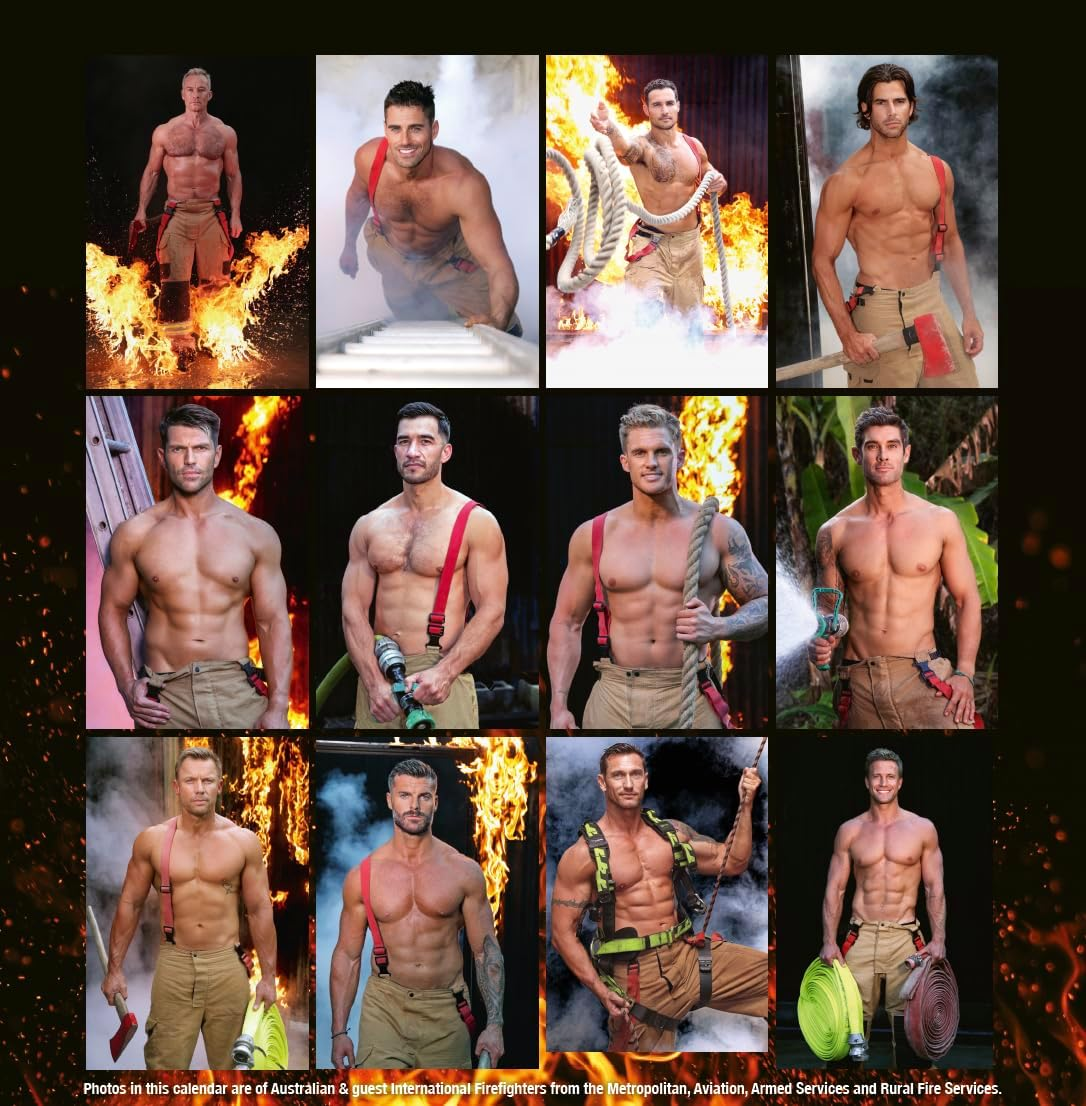 Australian Firefighters Calendar 2026 &ndash; Sexy Firefighters &ndash; Charity Support, Wall Calendar, Ideal Gift, Firefighter Fans image number 5