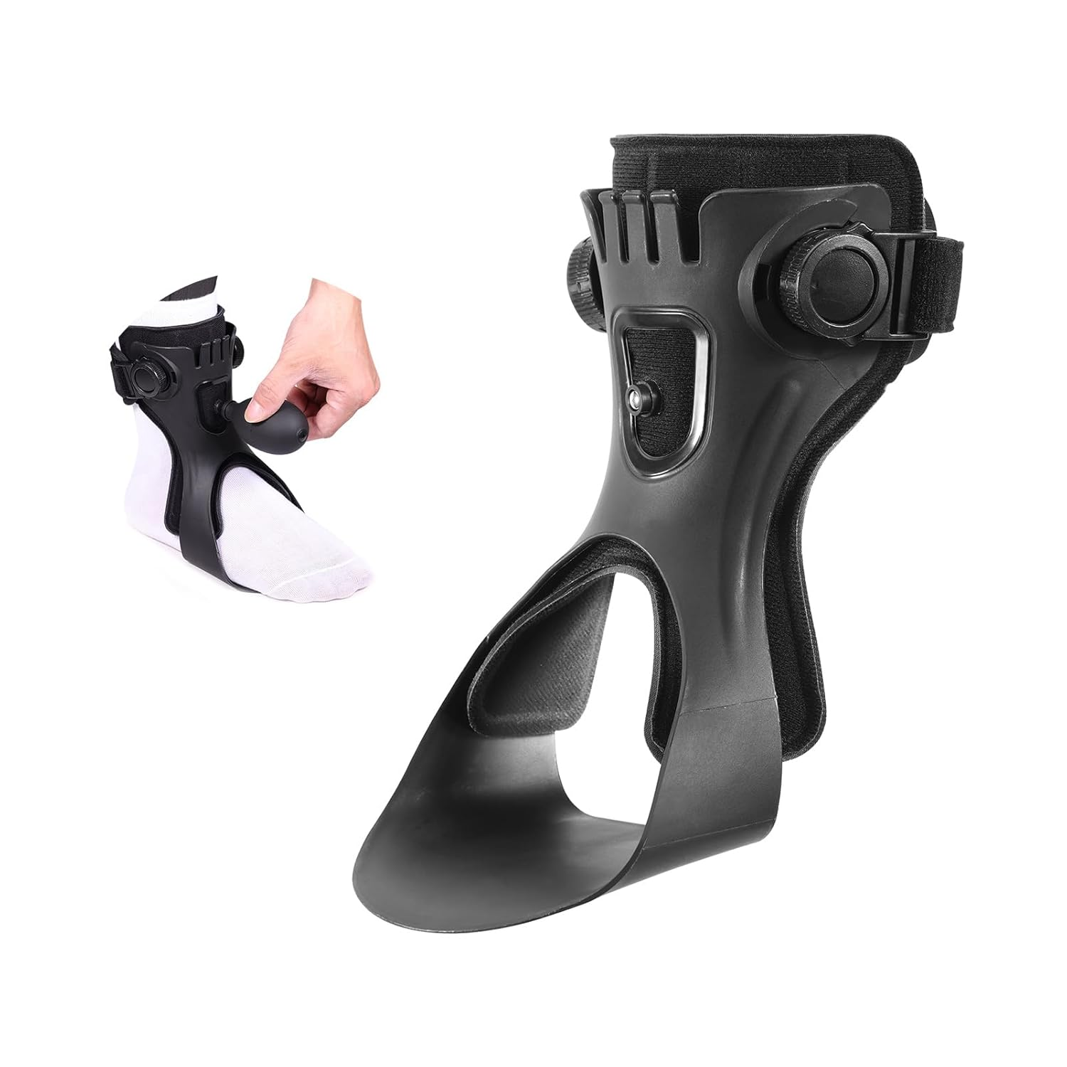 Ankle Foot Orthosis Brace for Foot Drop,Afo Ankle Brace Foot up Stabilizer for Hemiplegia, Ankle Support Shoes Walking for Stroke Rehab Training at Home (M, RIGHT) image number 3