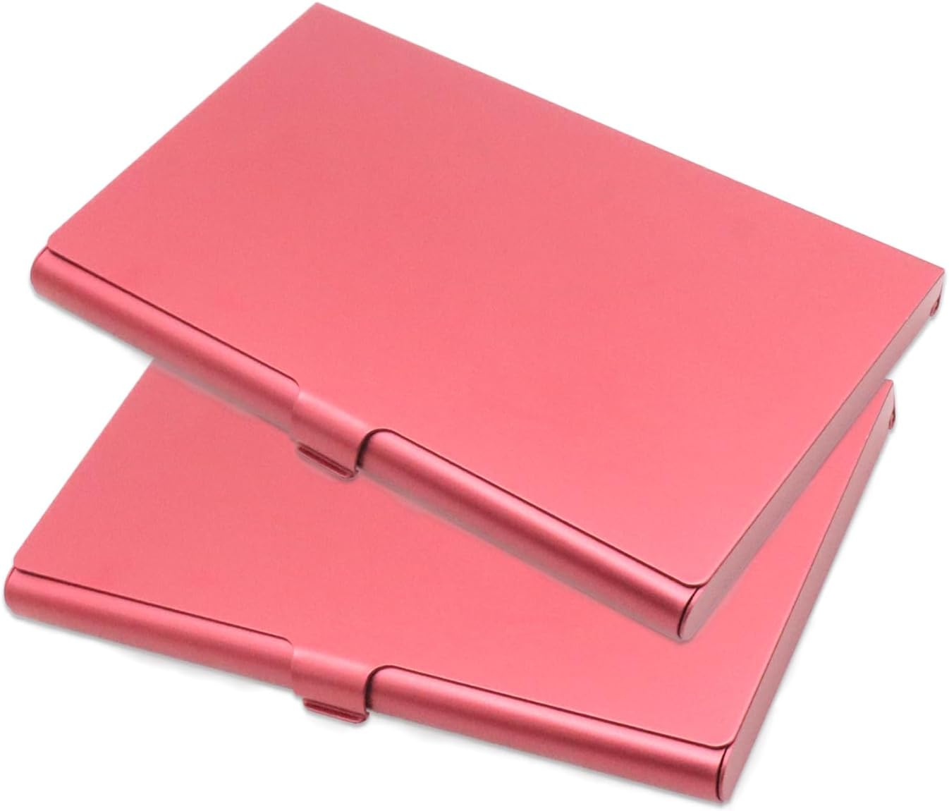 Pack of 2 Gold Metal Business Card Holder, Aluminum Alloy Business Card Case, Flip Cover Slim Pocket Business Card Holder, Purse Name Card Holders for Men & Women, Gold image number 2