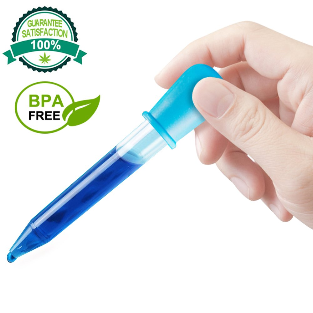 8 Pcs Liquid Droppers, SENHAI Silicone and Plastic Pipettes Transfer Eyedropper with Bulb Tip for Candy Oil Kitchen Kids Gummy Making &ndash; 7 Colors image number 5
