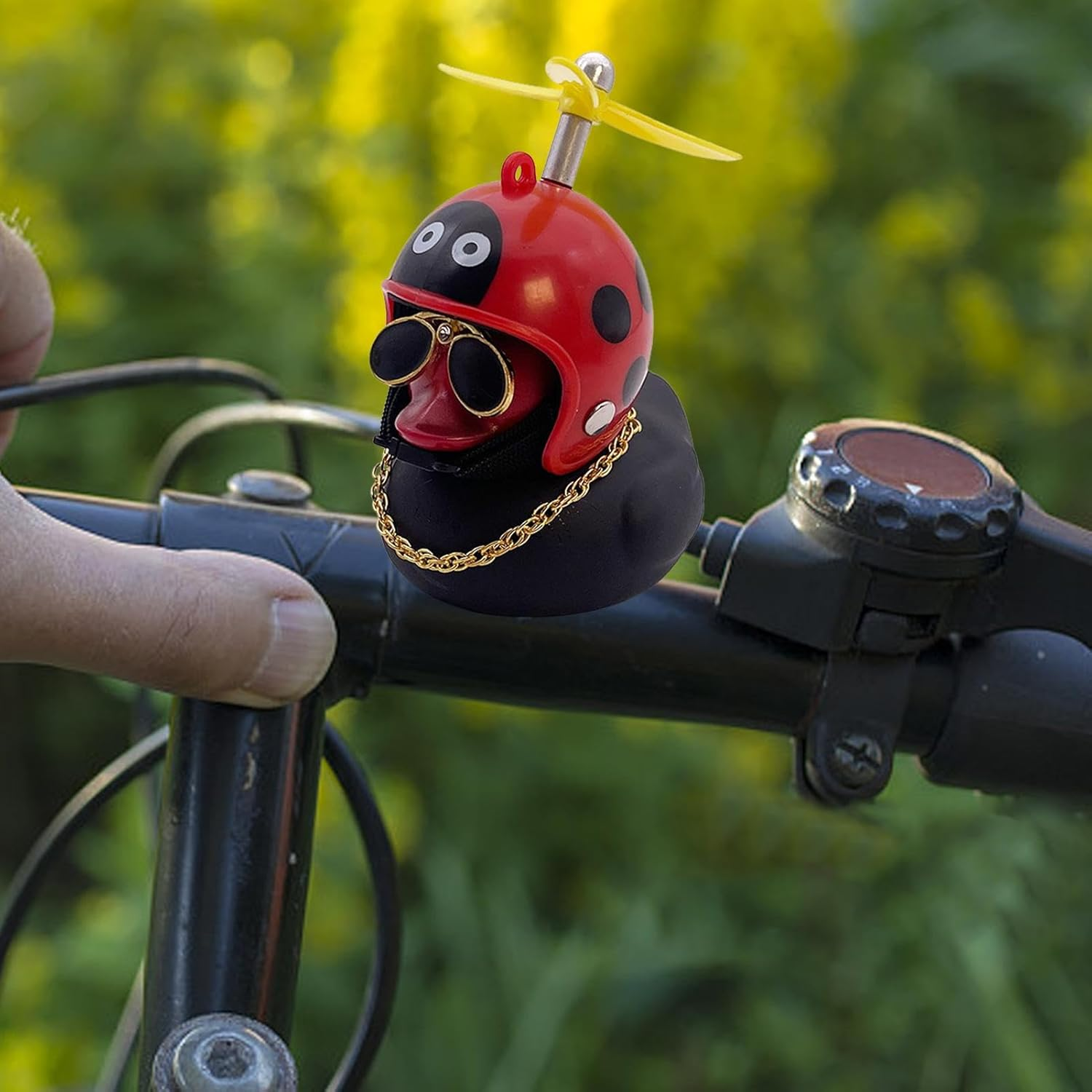 Duck Car Ornament | Car Ornaments Little Duck - Car Duck Ornament, Dashboard Accessories, Rubber Duck with Propeller Hat, Car Decorations for Home Buniq image number 3