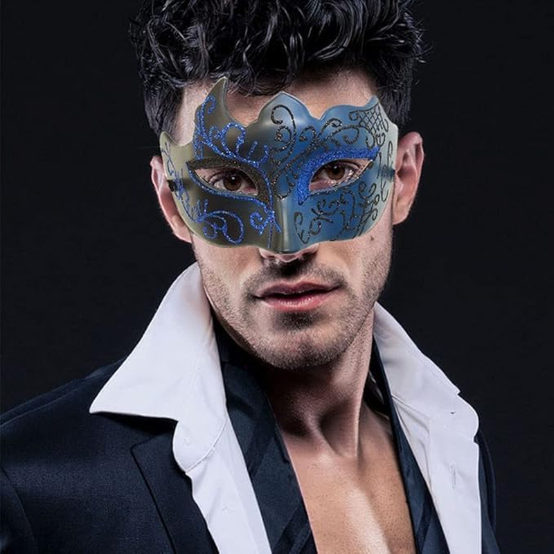 Masquerade Mask for Men Vintage Mardi Gras Halloween Christmas Party Masks image number 2
