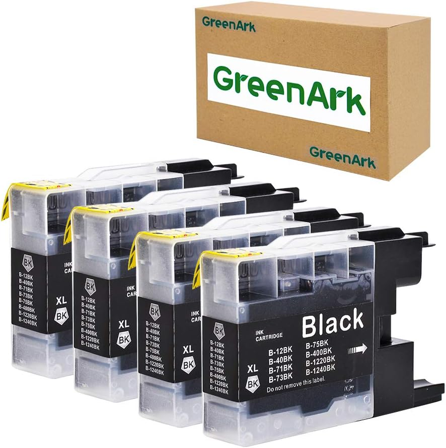 4 Pack Compatible with Brother LC75 LC71 Black Ink Cartridges LC-71BK LC-75BK Ink Cartridges LC71BK LC75BK for Use with Brother MFC-J280W, J425W, J430W, J435W, J5910DW, J625DW, J6510DW, J825DW, J835DW image number 2