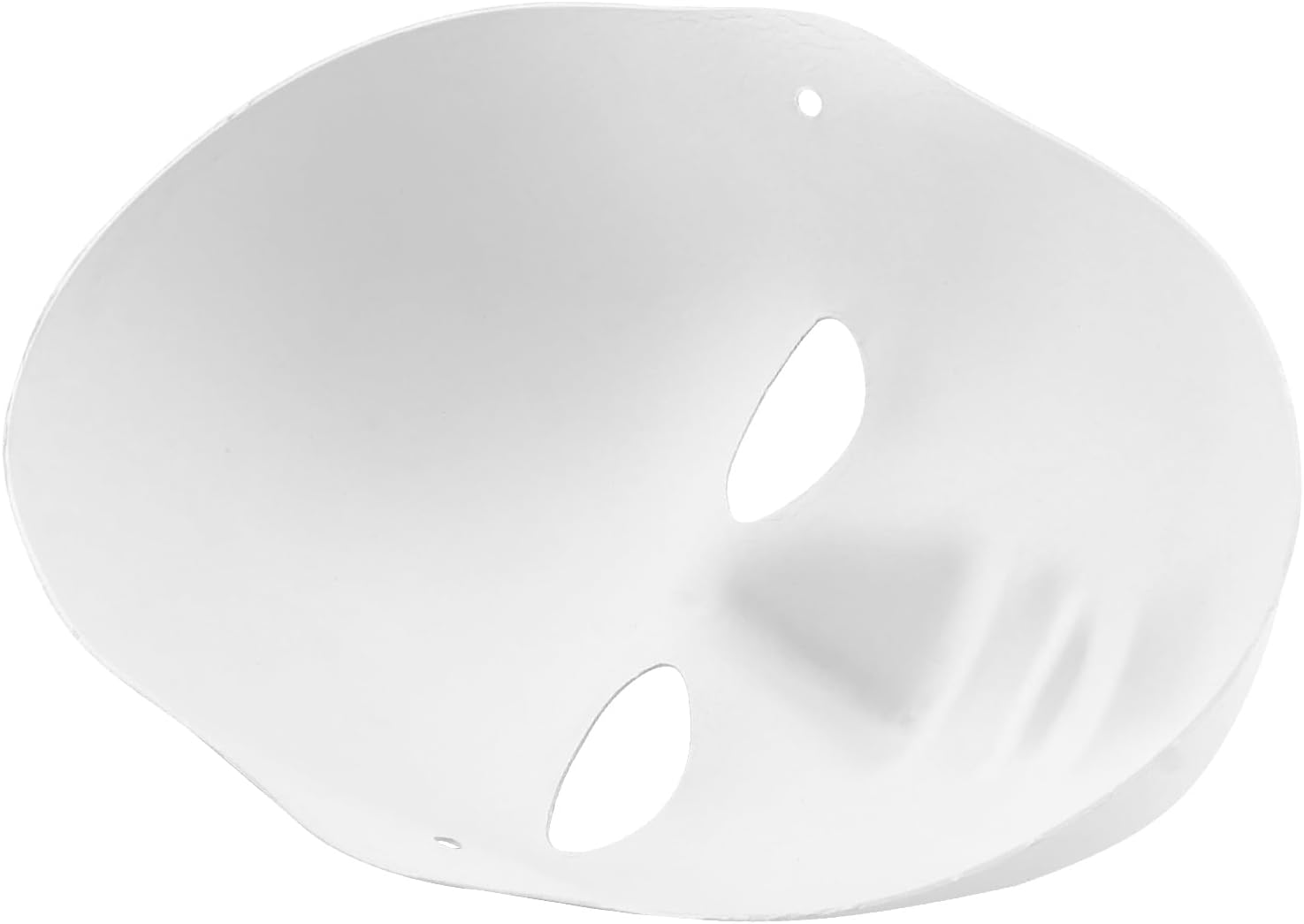 30 Pack White Paper Masks, Women Men Pulp Blank Face Masks with Adjustable Elastic Band, Pure White Paintable Face Masks for Carnival, Halloween, Party Decorations image number 2