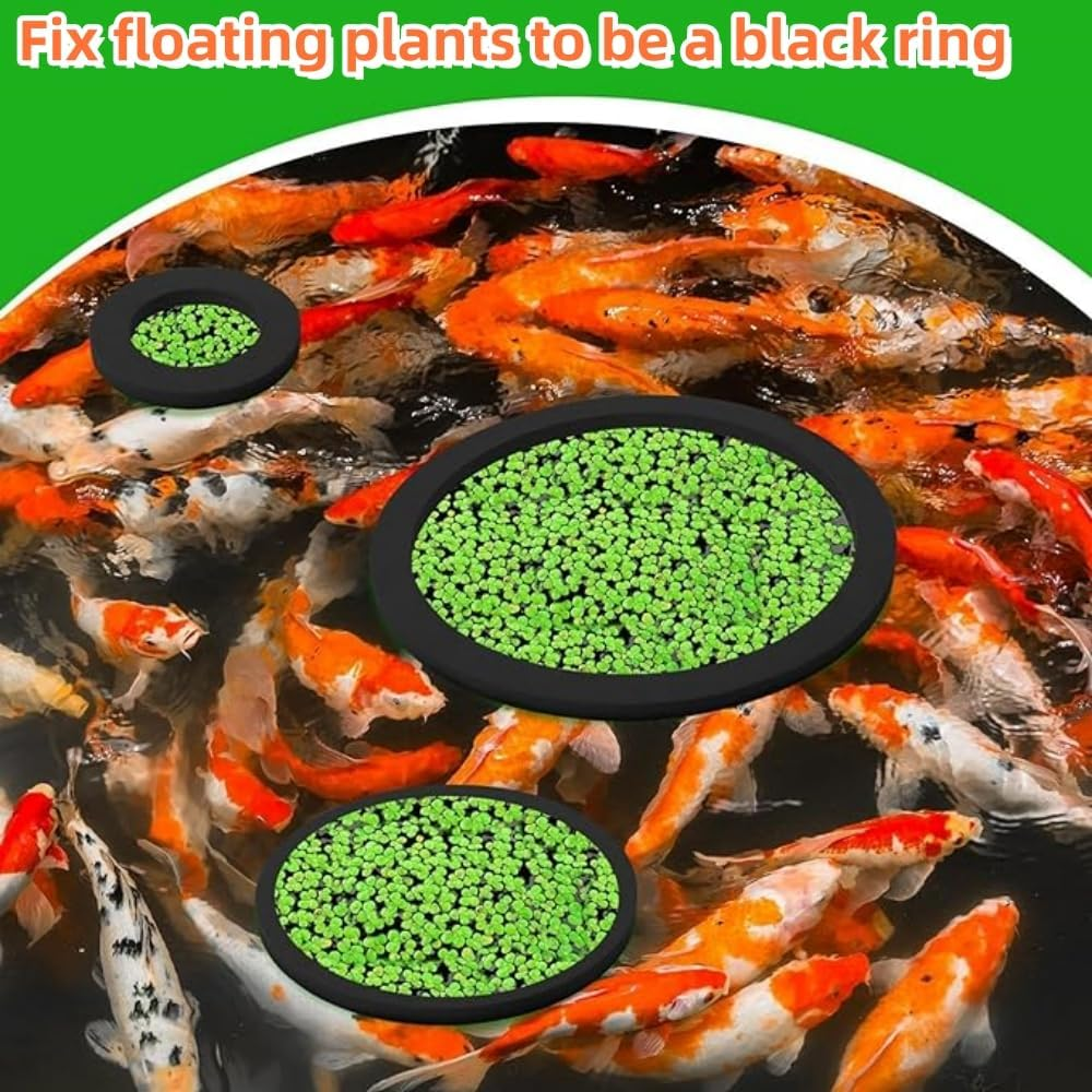 10Pcs Fish Feeding Rings, Lightweight Fish Tank Ring, Reusable Aquarium Floating Plant Corral, Floating Plant Corral for Turtles, Goldfish, Peacockfish Etc. image number 2