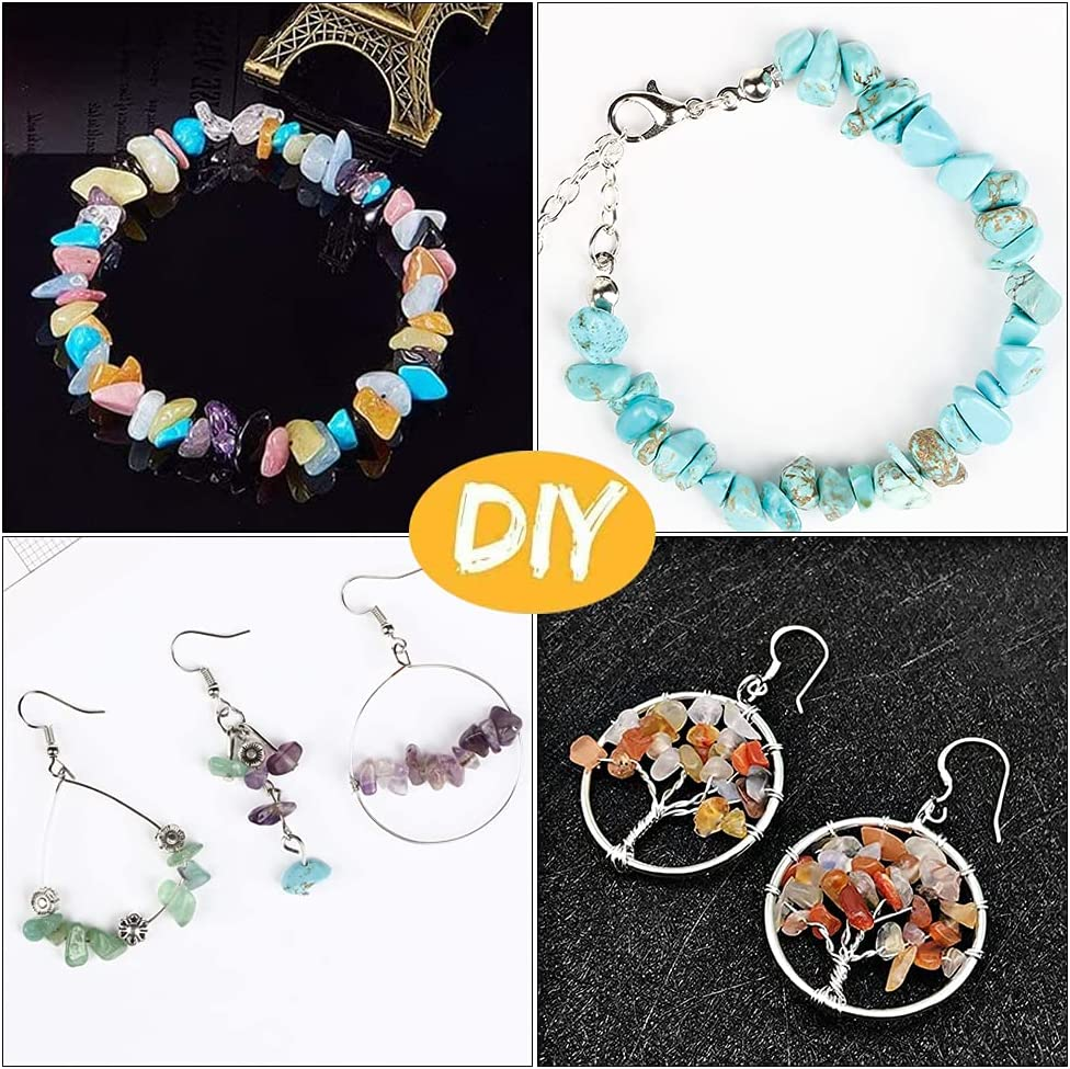 1150Pcs Crystal Jewellery Making Kit, 18 Colors Chip Gemstone Beads, with Irregular Natural Stone, Jewellery Wire, Pliers and Box, for DIY for Earring Necklace Bracelet Making image number 1