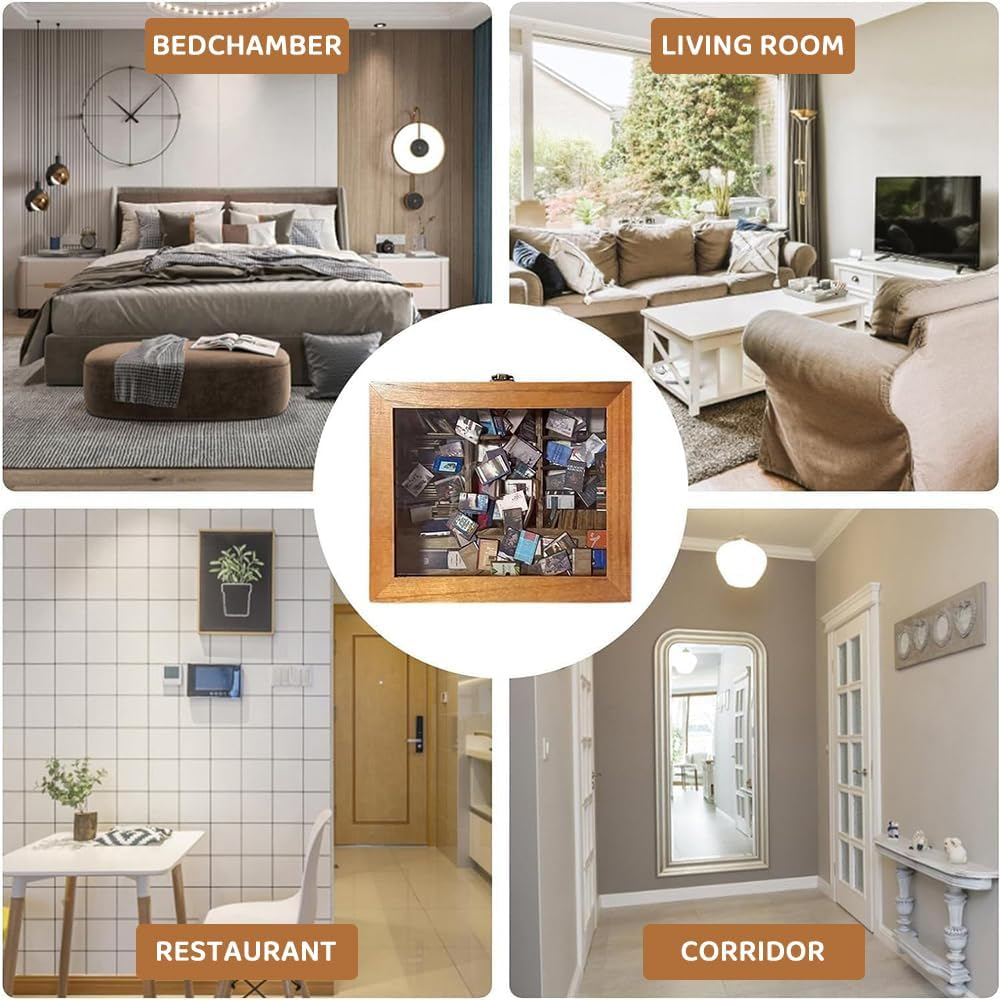 Shake Away Your Anxiety Bookshelf &ndash; Miniature Wooden Display Shelf with 200 Tiny Book Models, Anti-Anxiety Stress Reliever for Book Lovers, Unique Desk Decor for Home or Office image number 3