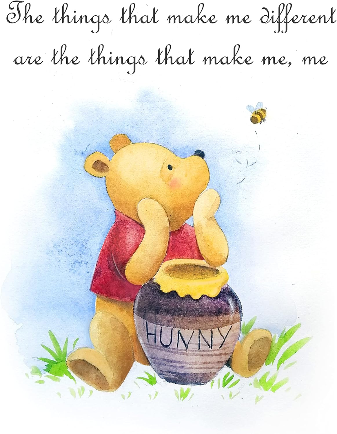 Tinymollo Winnie the Pooh Wall Decor &ndash; Unframed Set of 6 Prints, 8X10 Inch, Hand Painted Nursery Wall Decor for Boys and Girls, Kids, Baby&rsquo;S Nursery Decor Playroom Classic Pooh Bear Friends Piglet