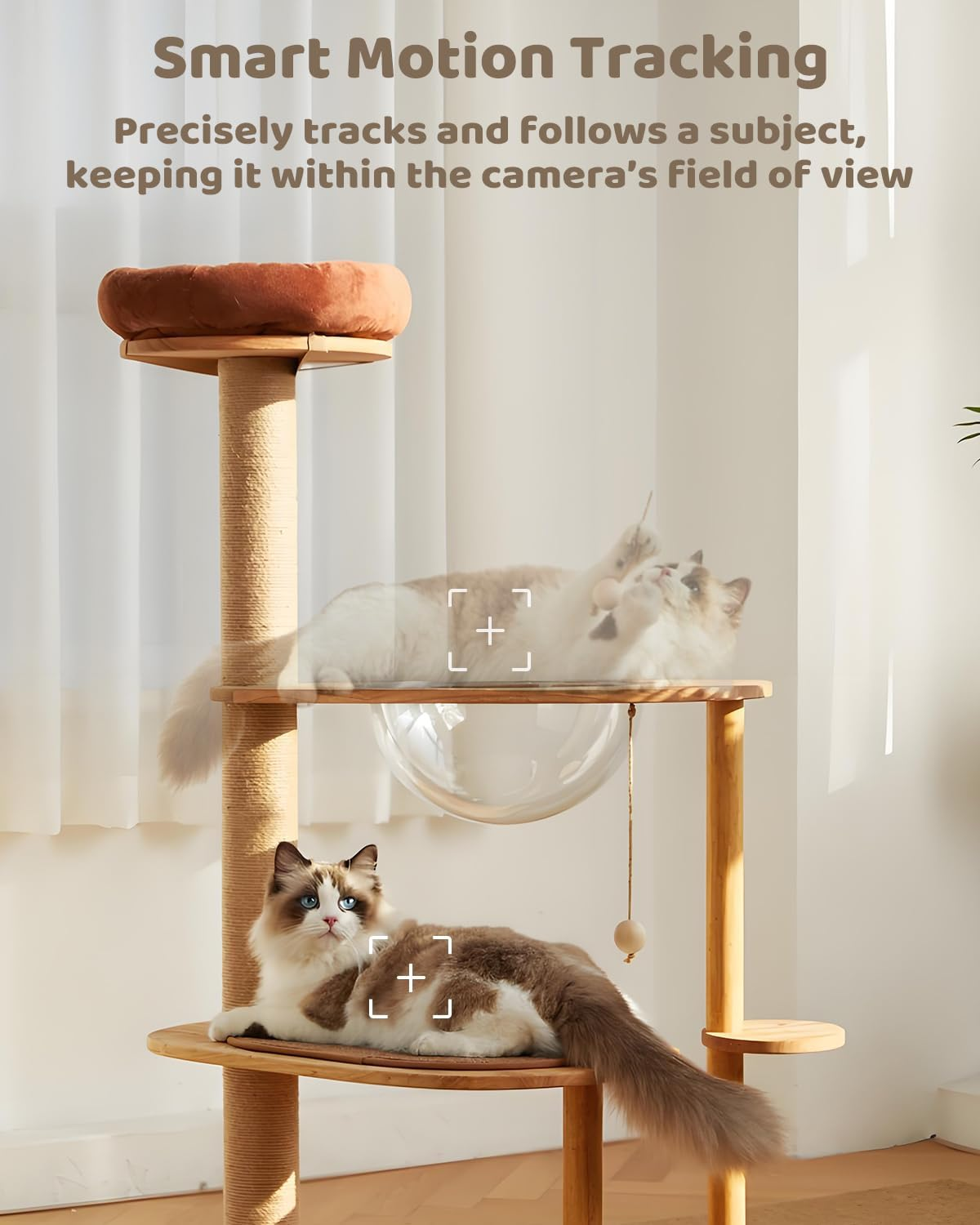 GENBOLT 2K Pet Camera, Wifi Security Camera Indoor,Home Surveillance IP Camera CCTV with Humanoid Detection, Auto Cruise Dog Cam with Audio Alarm image number 6