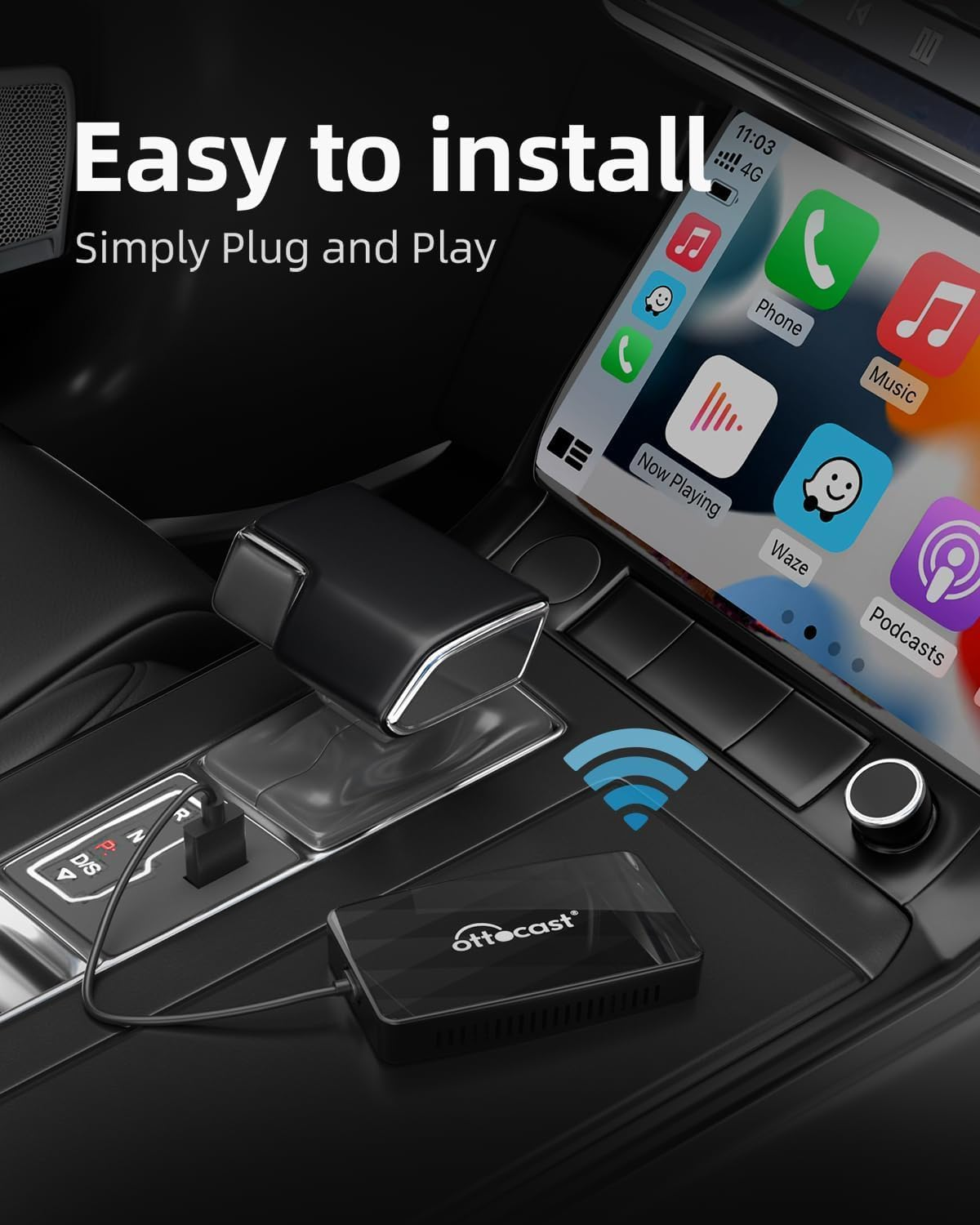 Ottcast Ottoadapter MX Wireless Carplay / Android Auto 3-In-1 Adapter