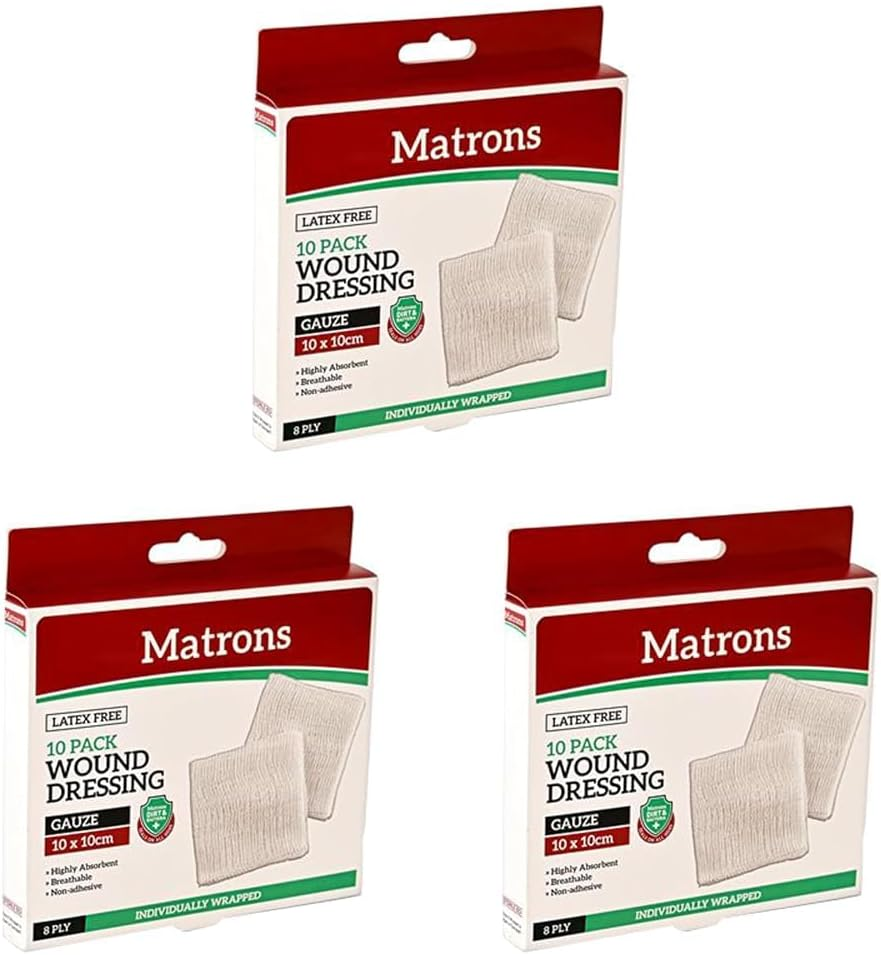 Sterile Gauze Pad 10-Pieces, 5 Cm X 5 Cm Size