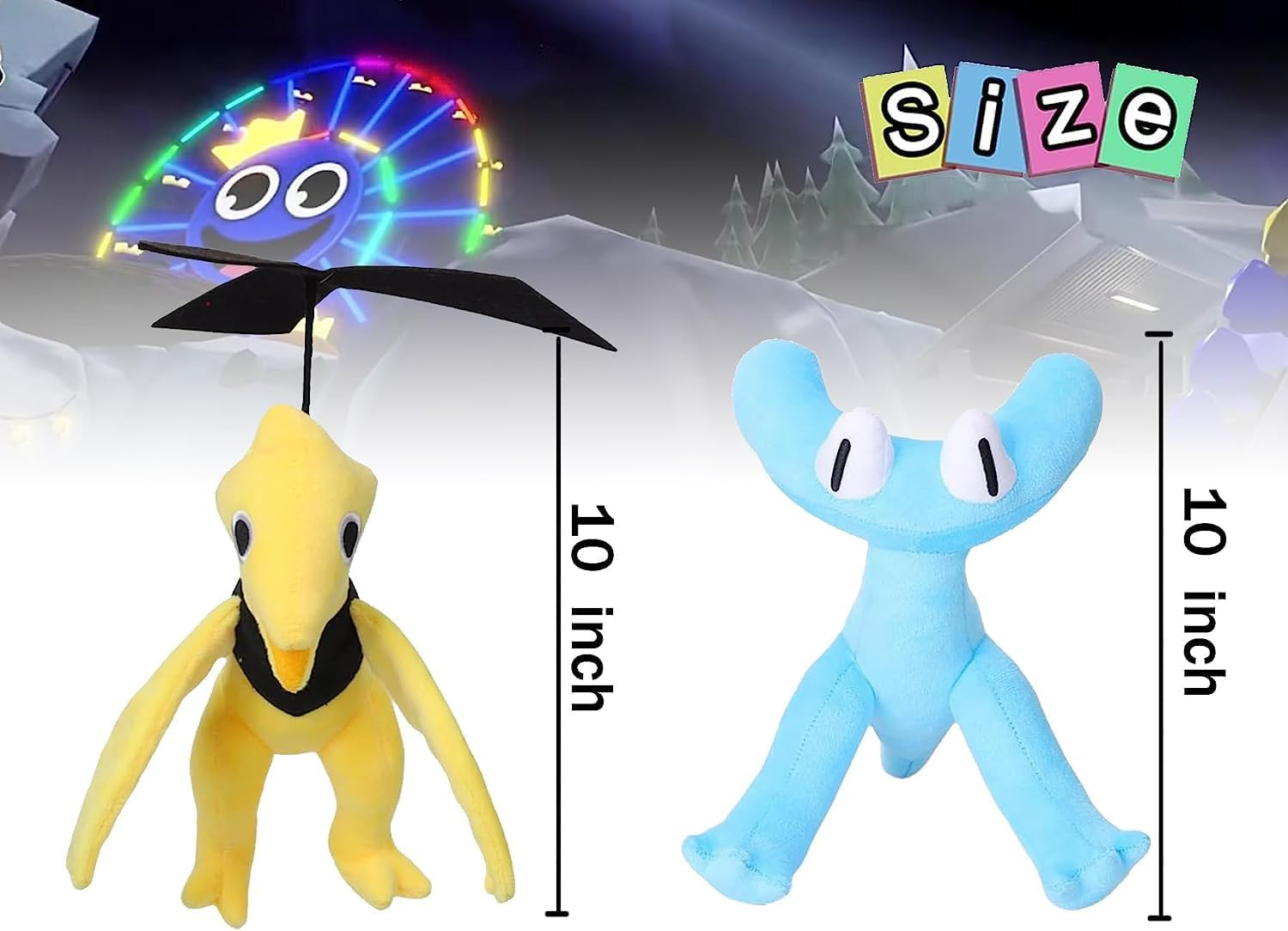 9Pcs Rainbow Friends Plush,Rainbow Friend Chapter 2 Plushies, Stuffed Animal the Game Horror Toys Halloween Christmas Birthday Party Gifts for Best Friends and Kids, C-9Pcs