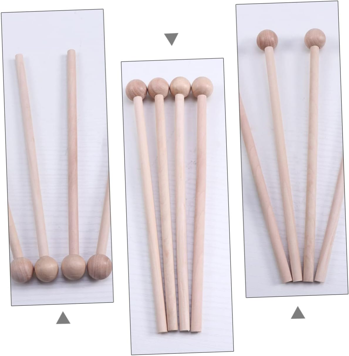 Totority 12Pcs Percussion Hammer Drum Stick Drum Sticks Kids Drum Stick round Head Hammer Wood Block Sticks Timpani Mallets Cymbal Mallets Mallets Child Xylophone Aldult image number 4