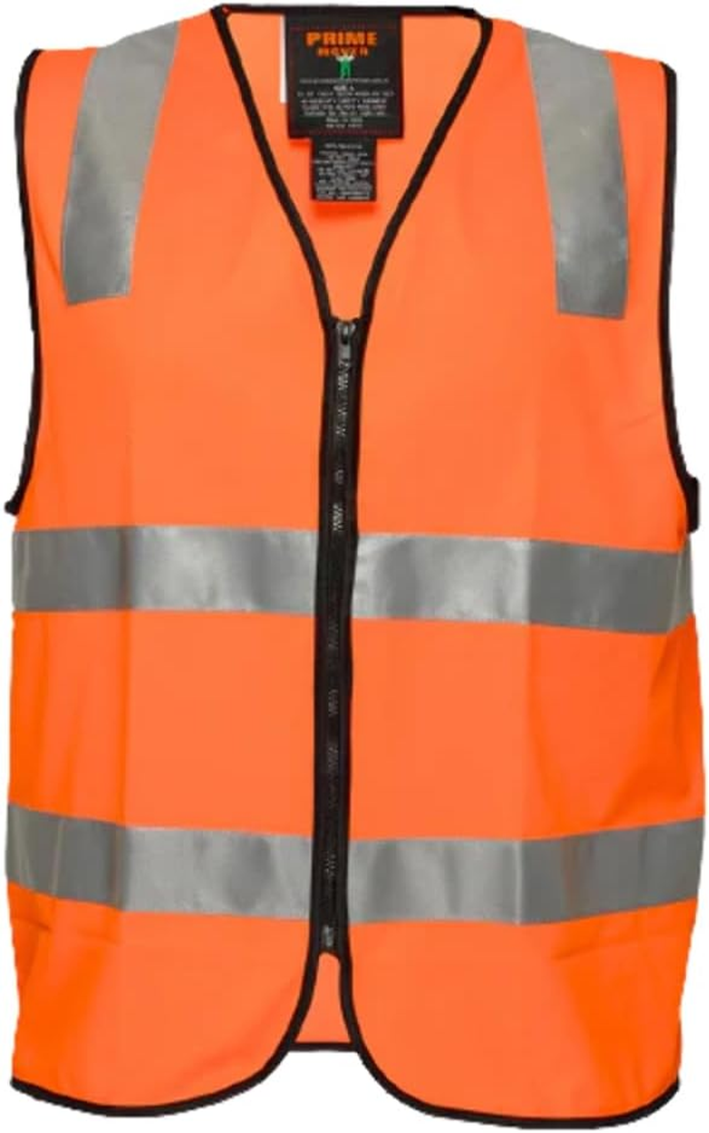 Prime Mover Unisex Security Day Night Safety Vest with Tape, Yellow, 5X-Large image number 5