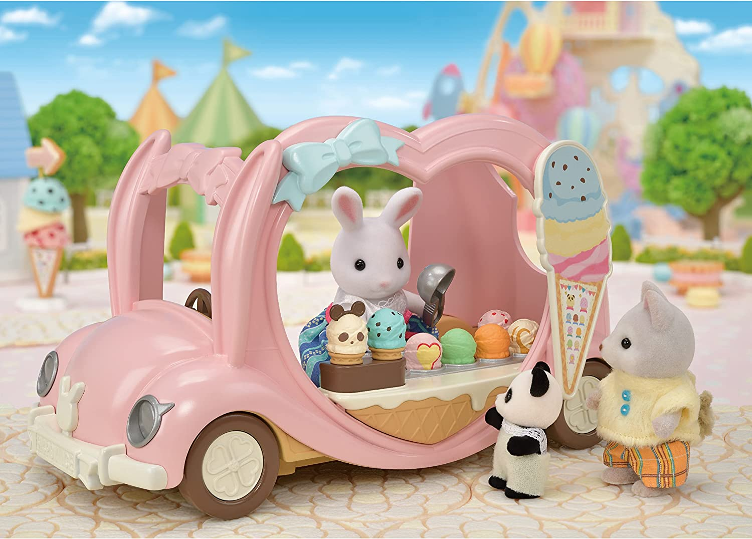 Sylvanian Families Ice Cream Van Playset &ndash; Collectible Figures & Accessories for Kids Role Play, Ages 3+ image number 2