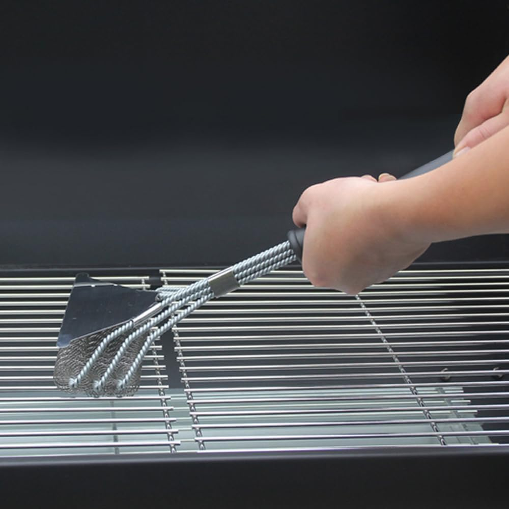 Grill Brush and Scraper Bristle Free, Grill Brush for Outdoor Grill, 3-Layer Steel Wire Bristle, 43CM Stainless Steel BBQ Brush for Grill Cleaning, Accessories Gifts for Men image number 6