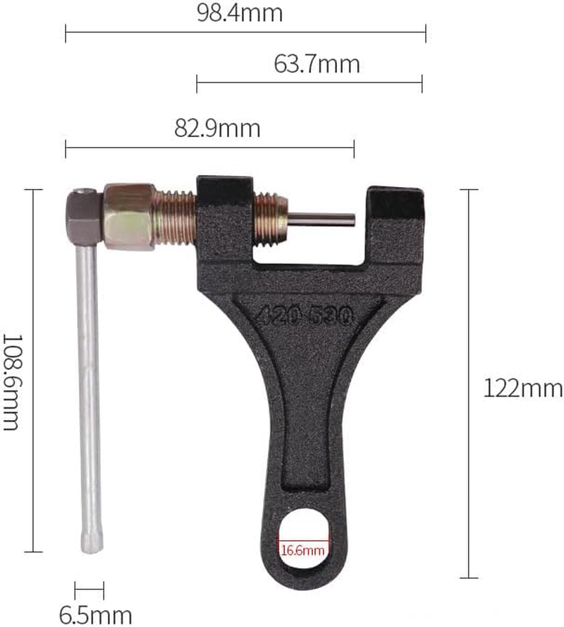 AIMALL Heavy-Duty Chain Breaker Tool | Splitter Cutter for Motorcycle and Bike Chains | Compatible with #420, #428, #520, #525, and #530 Chains image number 6