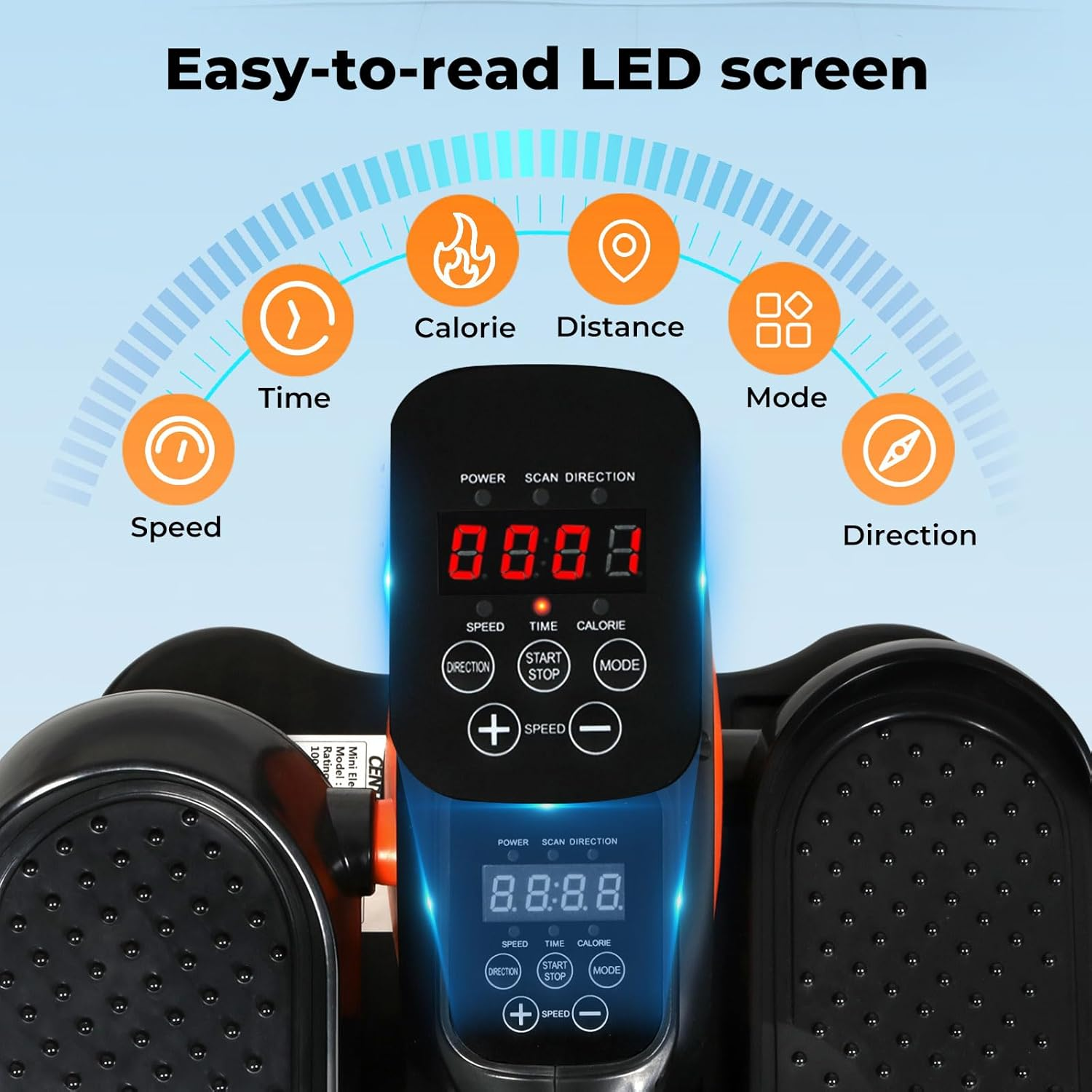 Centra under Desk Elliptical Machine,Electric Ellipse Leg Exerciser with 12 Adjustable Speed, Portable Seated Pedal Exerciser for Seniors, Pedal Exercise Machine with Remote Control, Home Office Use image number 6