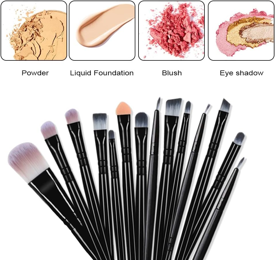 Make up Brush Set, 20 Pieces Eyeshadow Brush Set Makeup Tools, Face and Eye Cosmetic Makeup Brush, Cosmetic Brush for Foundation, Concealers, Blush and Eye Shadow (20 Pieces) image number 3
