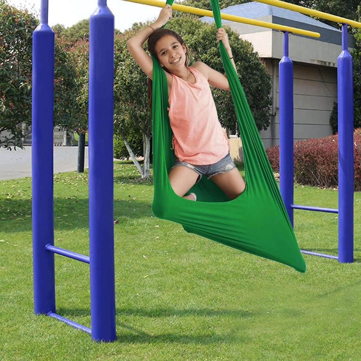 Therapy Swing for Kids Sensory Swing for Adults Kids Teens Therapy Swing Indoor Soothing Cuddle Hammock Durable Elastic Swing for Autism ADHD Aspergers and Sensory Integration Snuggle image number 1