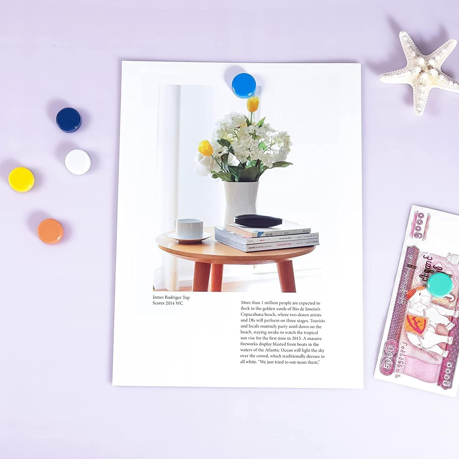 10 Pcs Magnets Whiteboards Strong Magnet Colorful Mini Small Magnets round Craft (Blue) image number 3