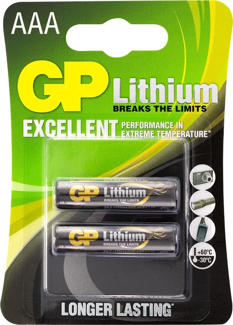 GP 15LC4 1.5V AA Lithium FR6 Batteries 4 Pieces, Black, GPPCL15LF005